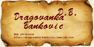 Dragovanka Banković vizit kartica